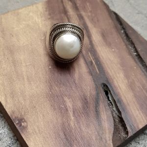 Genuine Sterling Silver and Pearl Ring